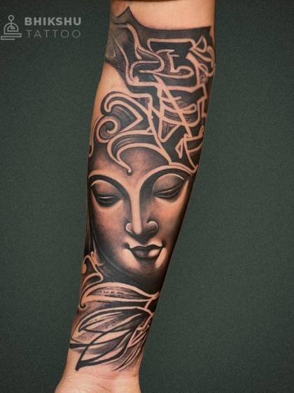 Buddha sleeve tattoo by Bhikshu Tattoo Studio